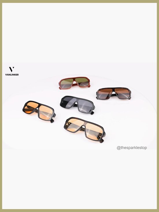 Oversized Square Aviator Polarized Sunglasses TAC Lens Unisex Large Shield main image 4